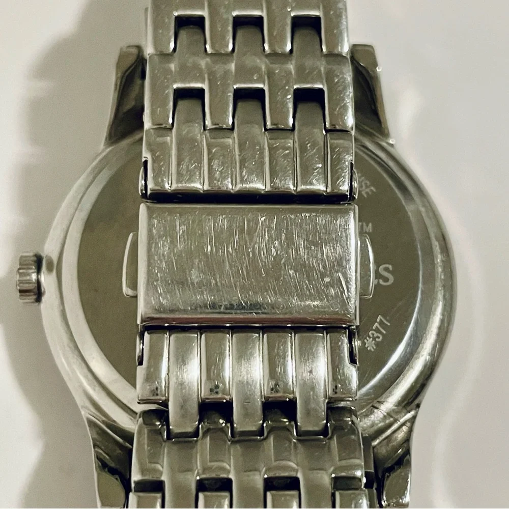 Men’s Game Time Minnesota Twins Baseball Silver Multi-Link Watch